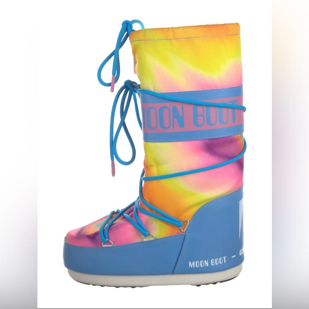 Moon Boot Tie Dye Tall Boots Youth size 13.5